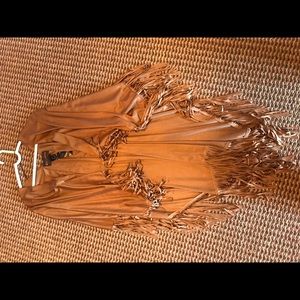 Suede fringe shawl!!